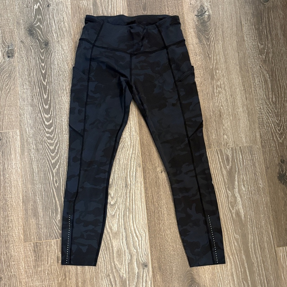 Lululemon Athletica Black Camouflage Leggings
